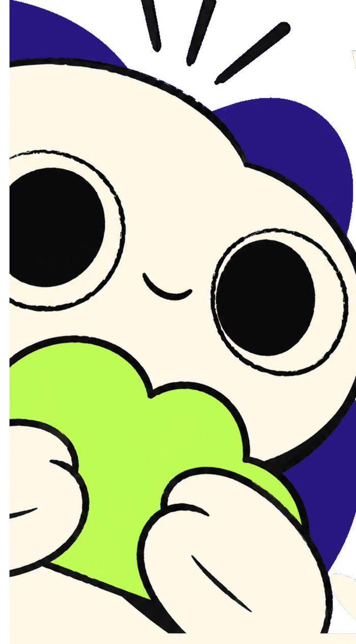 The cloud mascot hugging a lime cloud